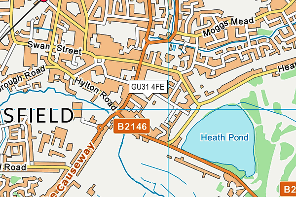 GU31 4FE map - OS VectorMap District (Ordnance Survey)