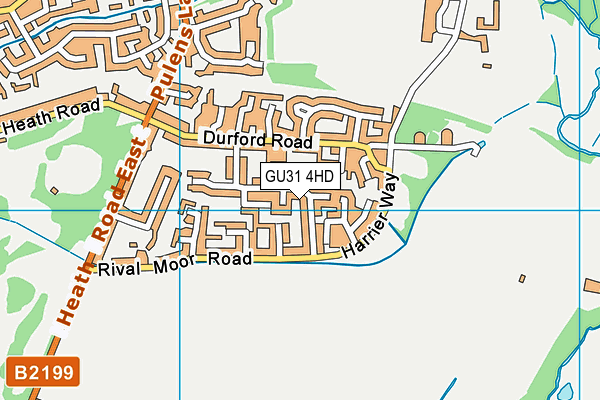 GU31 4HD map - OS VectorMap District (Ordnance Survey)