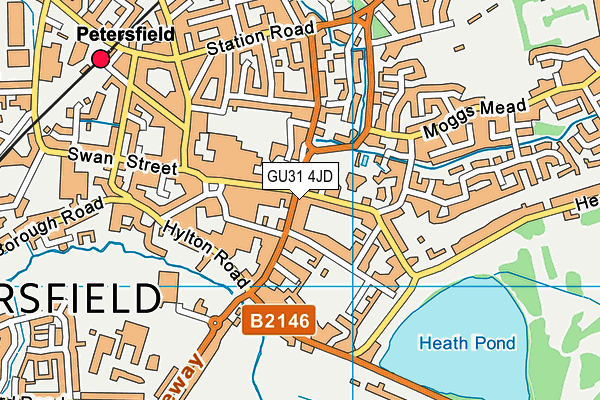 GU31 4JD map - OS VectorMap District (Ordnance Survey)