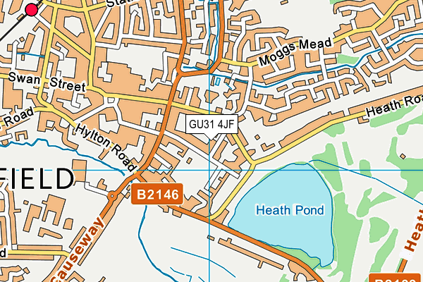 GU31 4JF map - OS VectorMap District (Ordnance Survey)