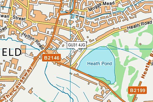 GU31 4JG map - OS VectorMap District (Ordnance Survey)