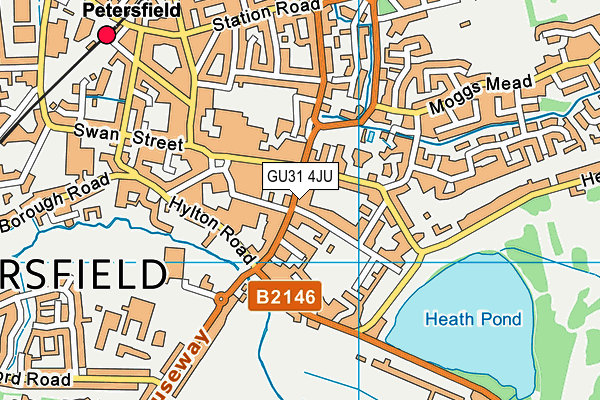 GU31 4JU map - OS VectorMap District (Ordnance Survey)