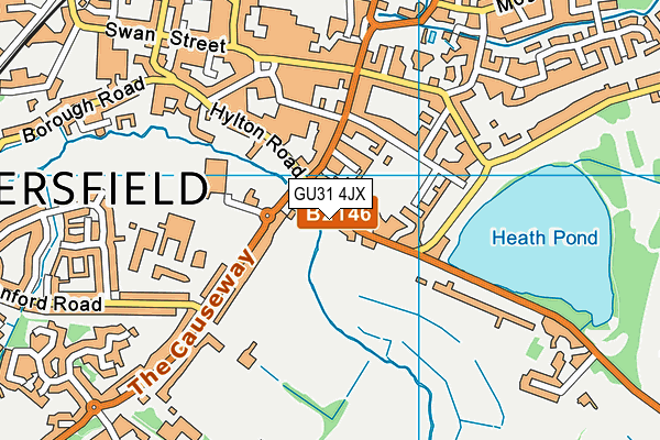 GU31 4JX map - OS VectorMap District (Ordnance Survey)