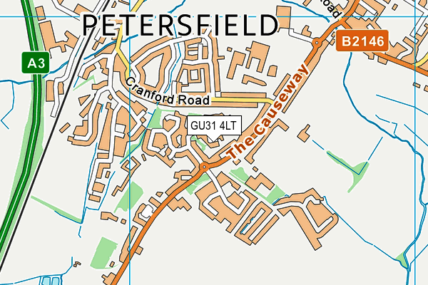 GU31 4LT map - OS VectorMap District (Ordnance Survey)