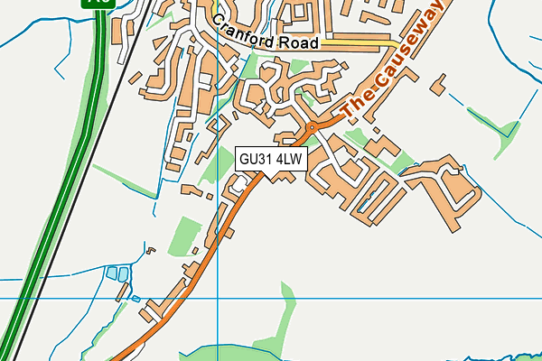 GU31 4LW map - OS VectorMap District (Ordnance Survey)