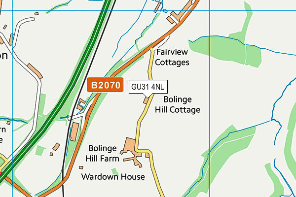 GU31 4NL map - OS VectorMap District (Ordnance Survey)