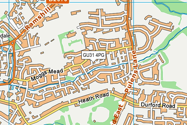 GU31 4PG map - OS VectorMap District (Ordnance Survey)