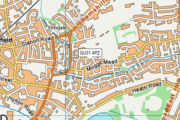 GU31 4PZ map - OS VectorMap District (Ordnance Survey)