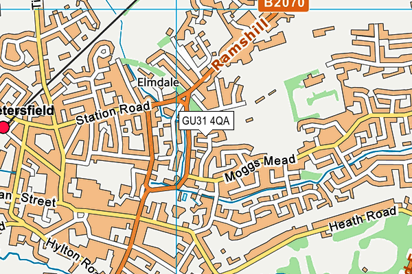 GU31 4QA map - OS VectorMap District (Ordnance Survey)