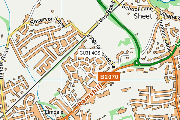 GU31 4QS map - OS VectorMap District (Ordnance Survey)