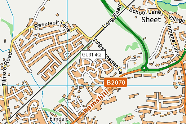 GU31 4QT map - OS VectorMap District (Ordnance Survey)