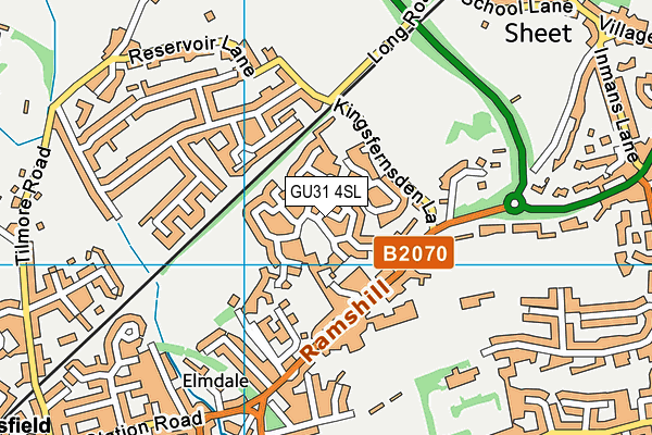 GU31 4SL map - OS VectorMap District (Ordnance Survey)