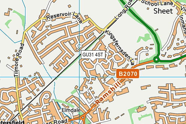 GU31 4ST map - OS VectorMap District (Ordnance Survey)