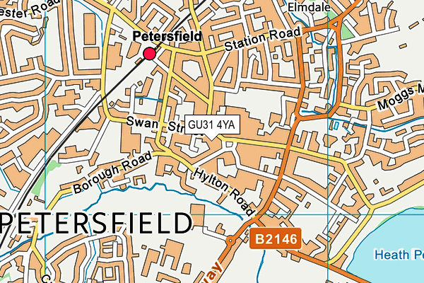 GU31 4YA map - OS VectorMap District (Ordnance Survey)