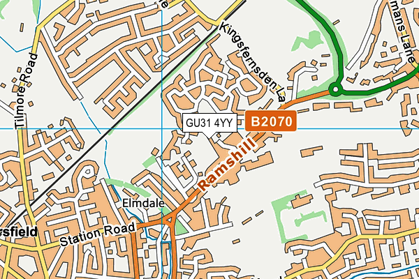 GU31 4YY map - OS VectorMap District (Ordnance Survey)