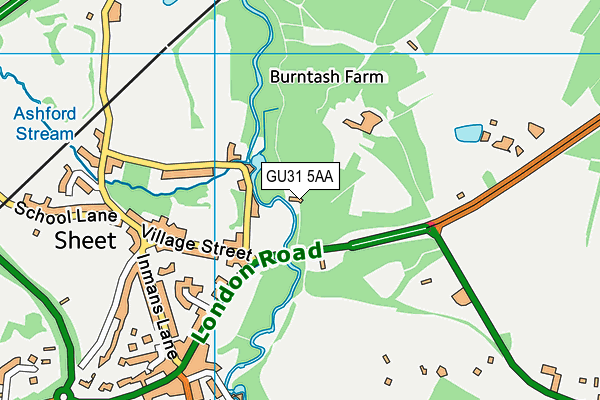 GU31 5AA map - OS VectorMap District (Ordnance Survey)