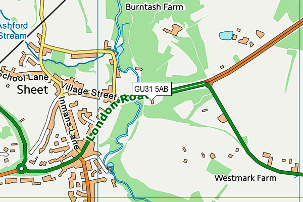 GU31 5AB map - OS VectorMap District (Ordnance Survey)