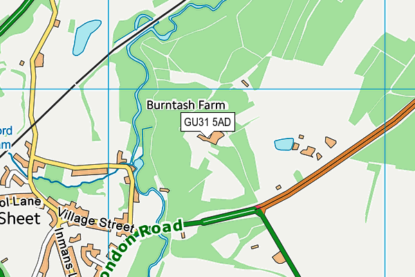 GU31 5AD map - OS VectorMap District (Ordnance Survey)