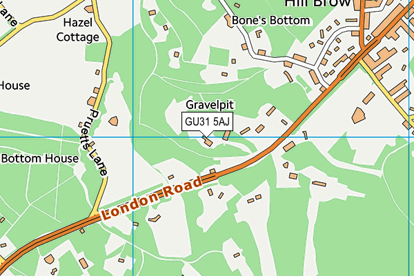 GU31 5AJ map - OS VectorMap District (Ordnance Survey)