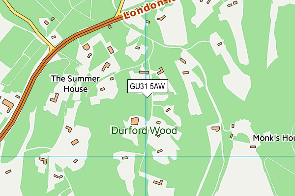 GU31 5AW map - OS VectorMap District (Ordnance Survey)