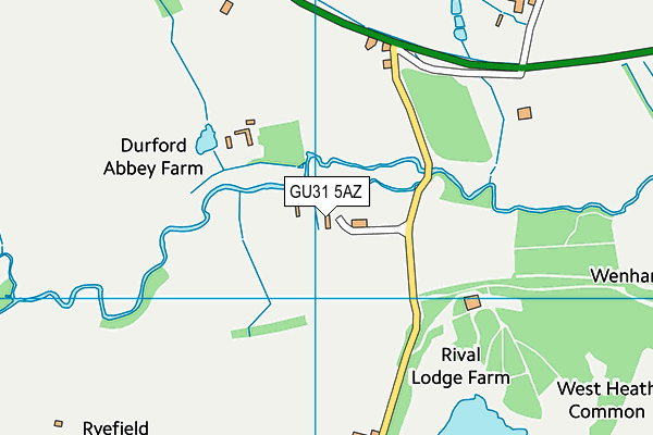 GU31 5AZ map - OS VectorMap District (Ordnance Survey)