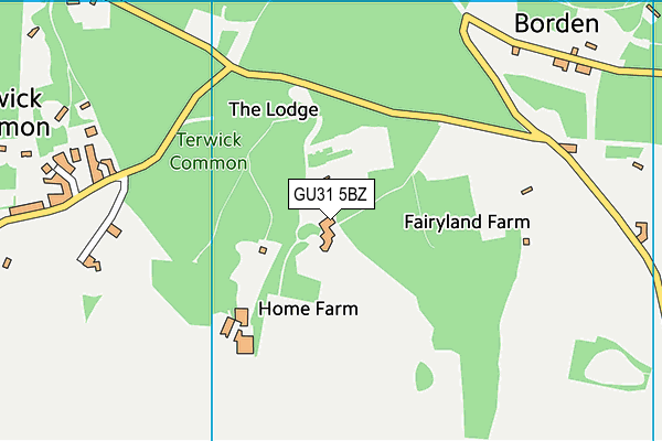 GU31 5BZ map - OS VectorMap District (Ordnance Survey)