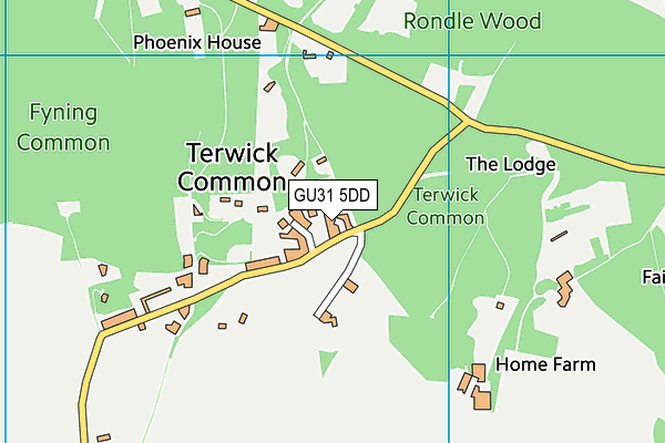 GU31 5DD map - OS VectorMap District (Ordnance Survey)