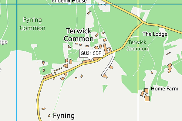 GU31 5DF map - OS VectorMap District (Ordnance Survey)