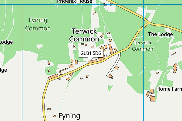 GU31 5DG map - OS VectorMap District (Ordnance Survey)