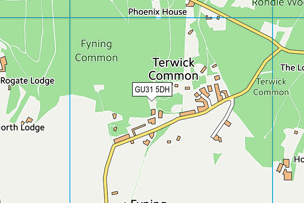 GU31 5DH map - OS VectorMap District (Ordnance Survey)