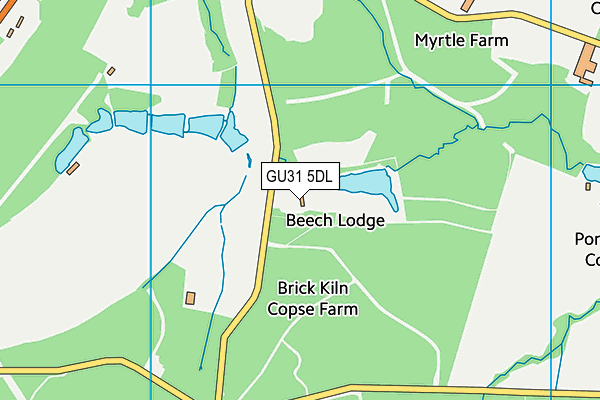 GU31 5DL map - OS VectorMap District (Ordnance Survey)