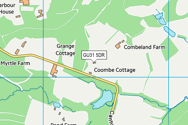 GU31 5DR map - OS VectorMap District (Ordnance Survey)