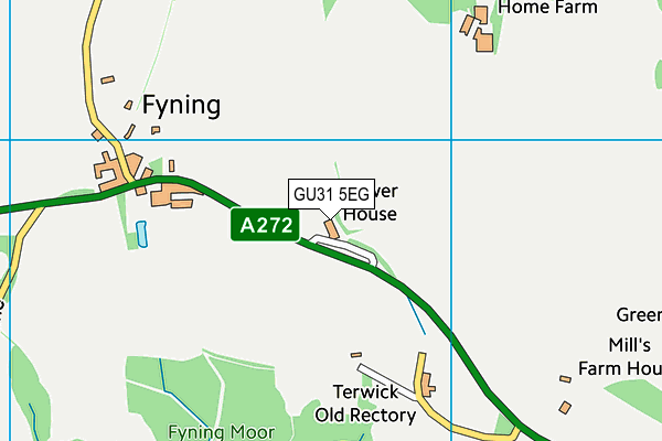 GU31 5EG map - OS VectorMap District (Ordnance Survey)