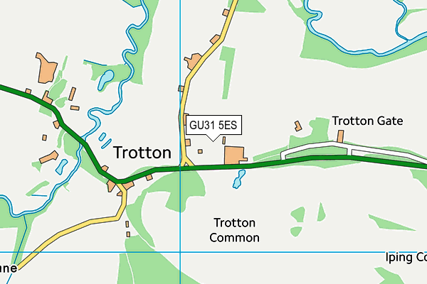 GU31 5ES map - OS VectorMap District (Ordnance Survey)