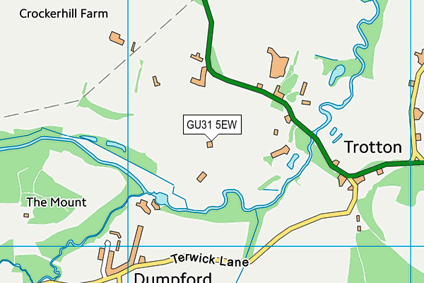 GU31 5EW map - OS VectorMap District (Ordnance Survey)