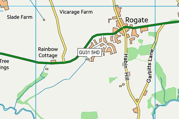 GU31 5HD map - OS VectorMap District (Ordnance Survey)