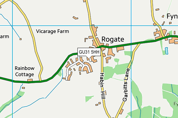 Rogate CofE Primary School map (GU31 5HH) - OS VectorMap District (Ordnance Survey)