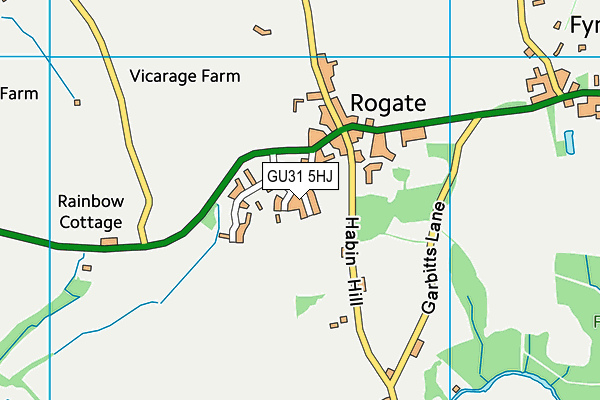 GU31 5HJ map - OS VectorMap District (Ordnance Survey)