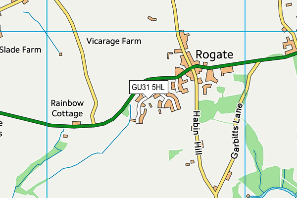 GU31 5HL map - OS VectorMap District (Ordnance Survey)