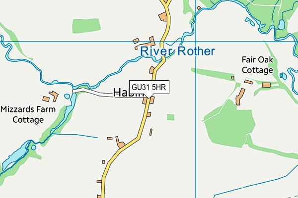 GU31 5HR map - OS VectorMap District (Ordnance Survey)