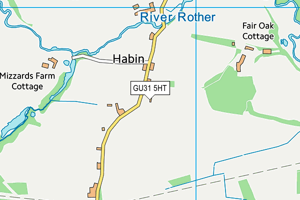 GU31 5HT map - OS VectorMap District (Ordnance Survey)