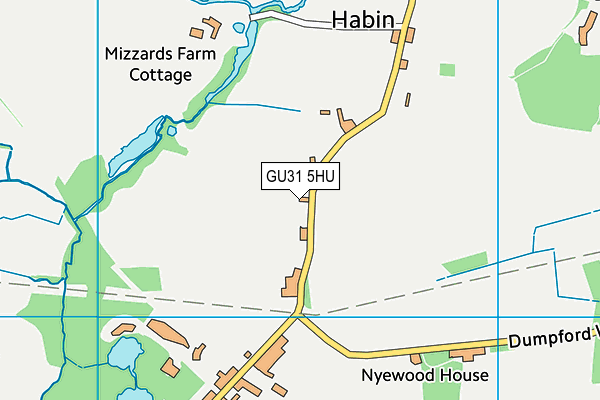 GU31 5HU map - OS VectorMap District (Ordnance Survey)