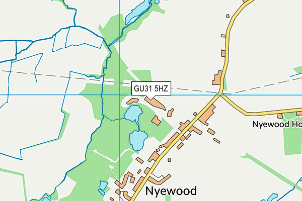 GU31 5HZ map - OS VectorMap District (Ordnance Survey)