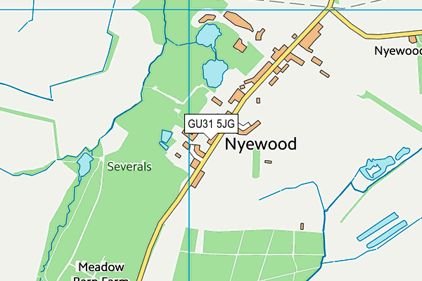 GU31 5JG map - OS VectorMap District (Ordnance Survey)