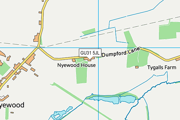 GU31 5JL map - OS VectorMap District (Ordnance Survey)