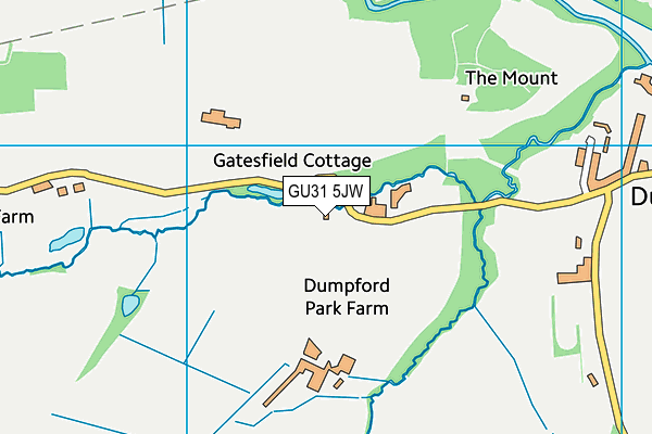 GU31 5JW map - OS VectorMap District (Ordnance Survey)