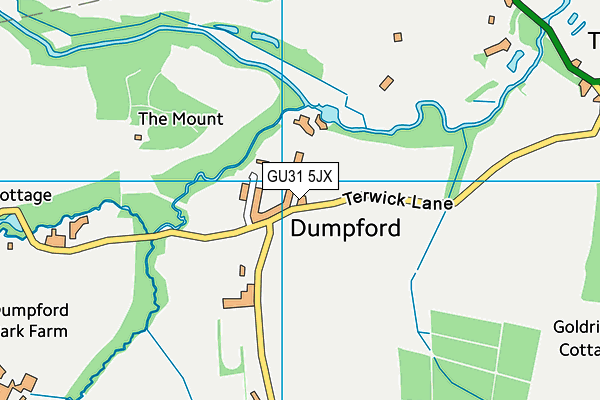 GU31 5JX map - OS VectorMap District (Ordnance Survey)