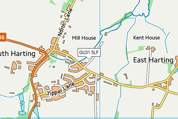 GU31 5LF map - OS VectorMap District (Ordnance Survey)