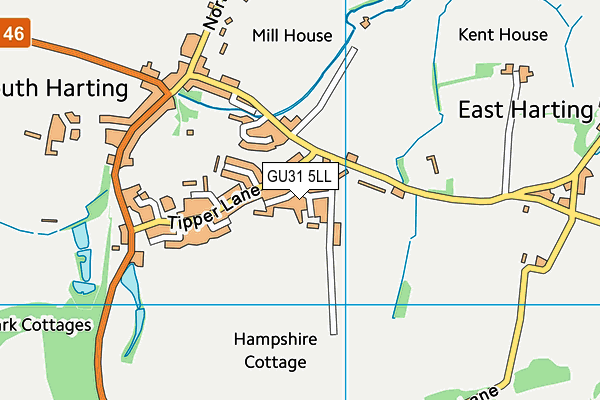 GU31 5LL map - OS VectorMap District (Ordnance Survey)