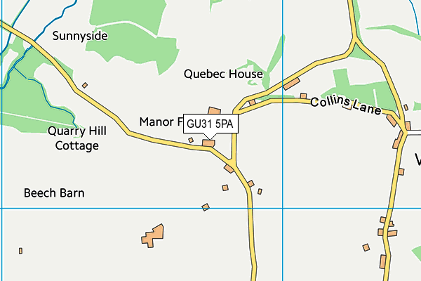 GU31 5PA map - OS VectorMap District (Ordnance Survey)